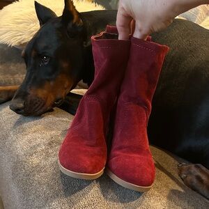Red Leather Upper Shoes